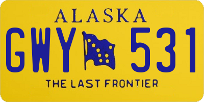 AK license plate GWY531