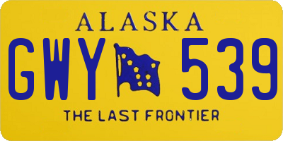 AK license plate GWY539