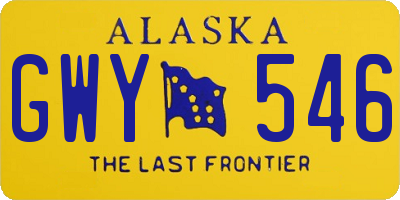 AK license plate GWY546