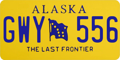 AK license plate GWY556