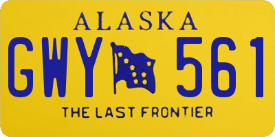 AK license plate GWY561