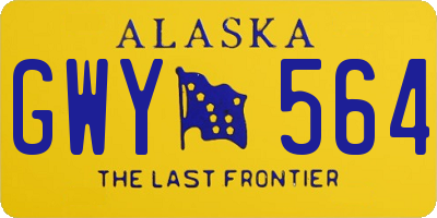 AK license plate GWY564