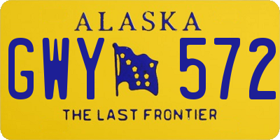 AK license plate GWY572