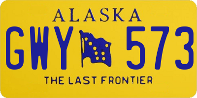 AK license plate GWY573