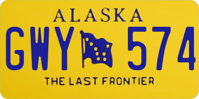 AK license plate GWY574