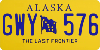 AK license plate GWY576