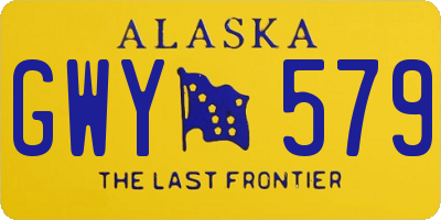 AK license plate GWY579