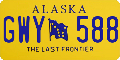 AK license plate GWY588