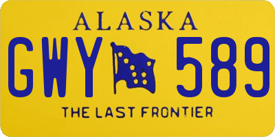 AK license plate GWY589