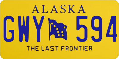 AK license plate GWY594