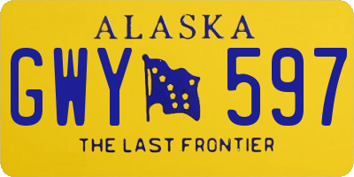 AK license plate GWY597