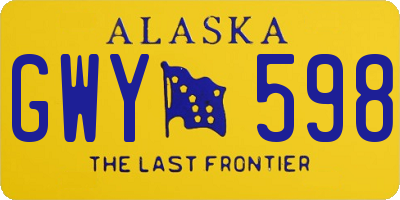 AK license plate GWY598