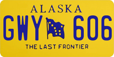 AK license plate GWY606