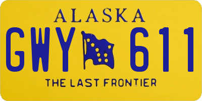AK license plate GWY611
