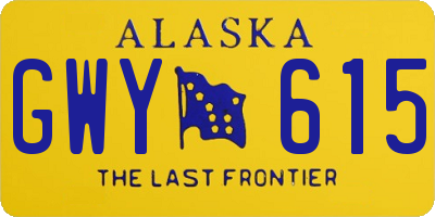 AK license plate GWY615