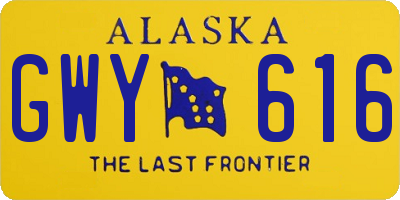 AK license plate GWY616