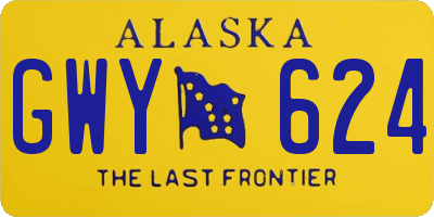 AK license plate GWY624