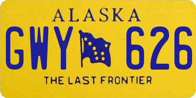 AK license plate GWY626