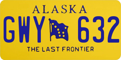 AK license plate GWY632