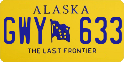 AK license plate GWY633