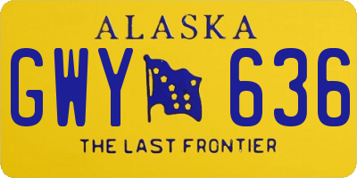 AK license plate GWY636