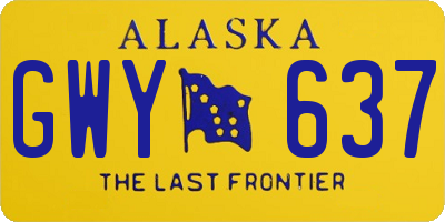 AK license plate GWY637