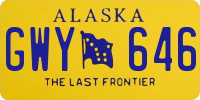 AK license plate GWY646