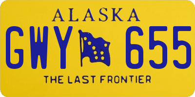 AK license plate GWY655