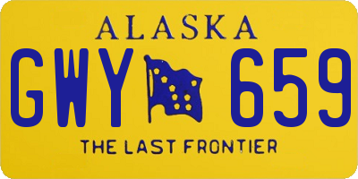 AK license plate GWY659