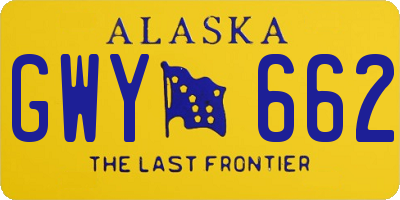 AK license plate GWY662