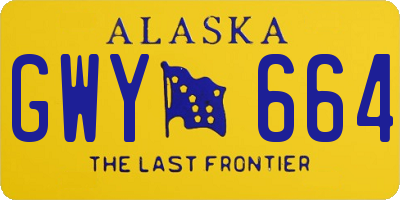 AK license plate GWY664