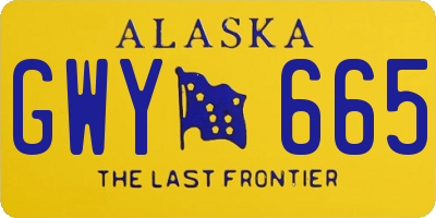 AK license plate GWY665