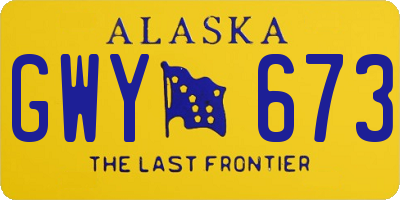 AK license plate GWY673