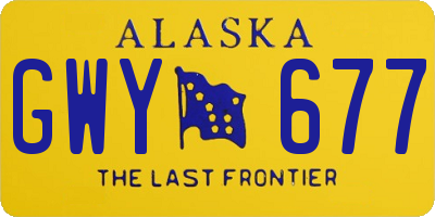 AK license plate GWY677