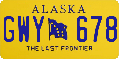 AK license plate GWY678