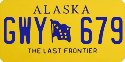 AK license plate GWY679