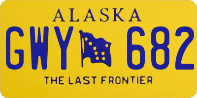 AK license plate GWY682