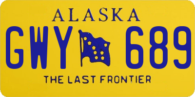 AK license plate GWY689