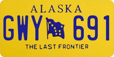 AK license plate GWY691