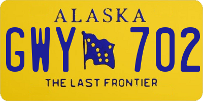 AK license plate GWY702