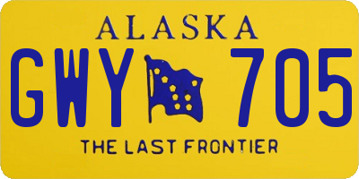 AK license plate GWY705