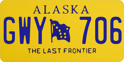 AK license plate GWY706