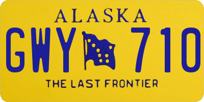 AK license plate GWY710