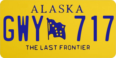 AK license plate GWY717