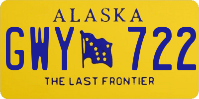 AK license plate GWY722
