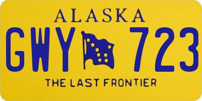 AK license plate GWY723