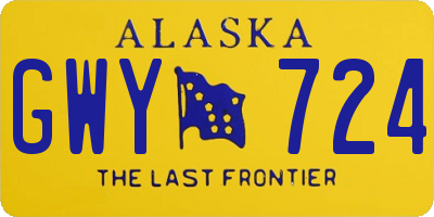 AK license plate GWY724