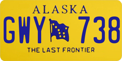 AK license plate GWY738