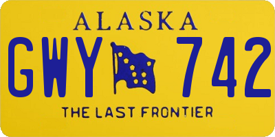 AK license plate GWY742