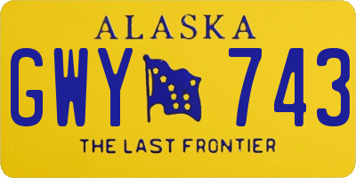 AK license plate GWY743